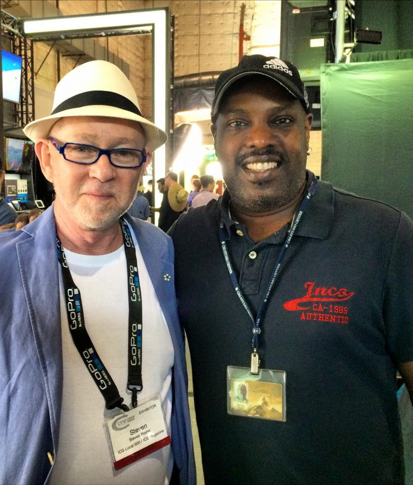 Cinegear Expo (2015) Steven Poster (President Cinematographers Guild-Local 600) and Sele Price (Cinematographer, 1st A.C)