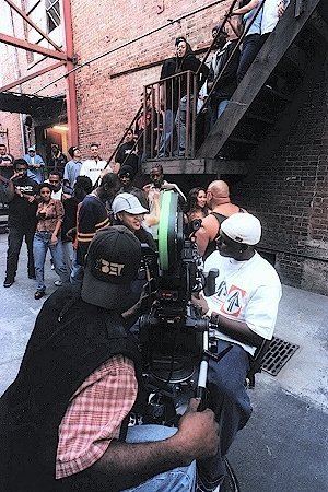 SELE shooting music video @ Lacy Street Studios Downtown Los Angeles 1999'.