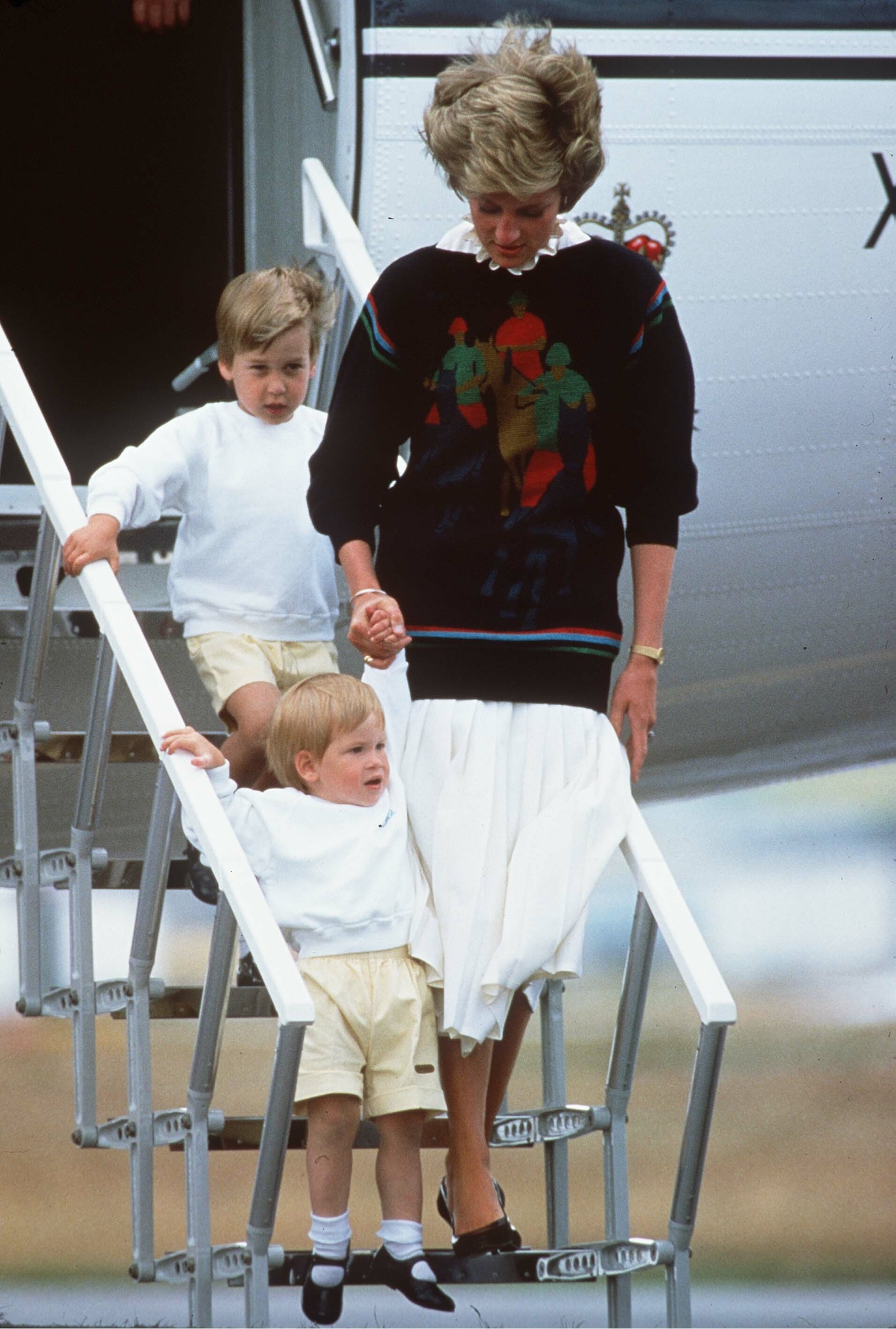 Princess Diana, Prince Harry Windsor and Prince William Windsor