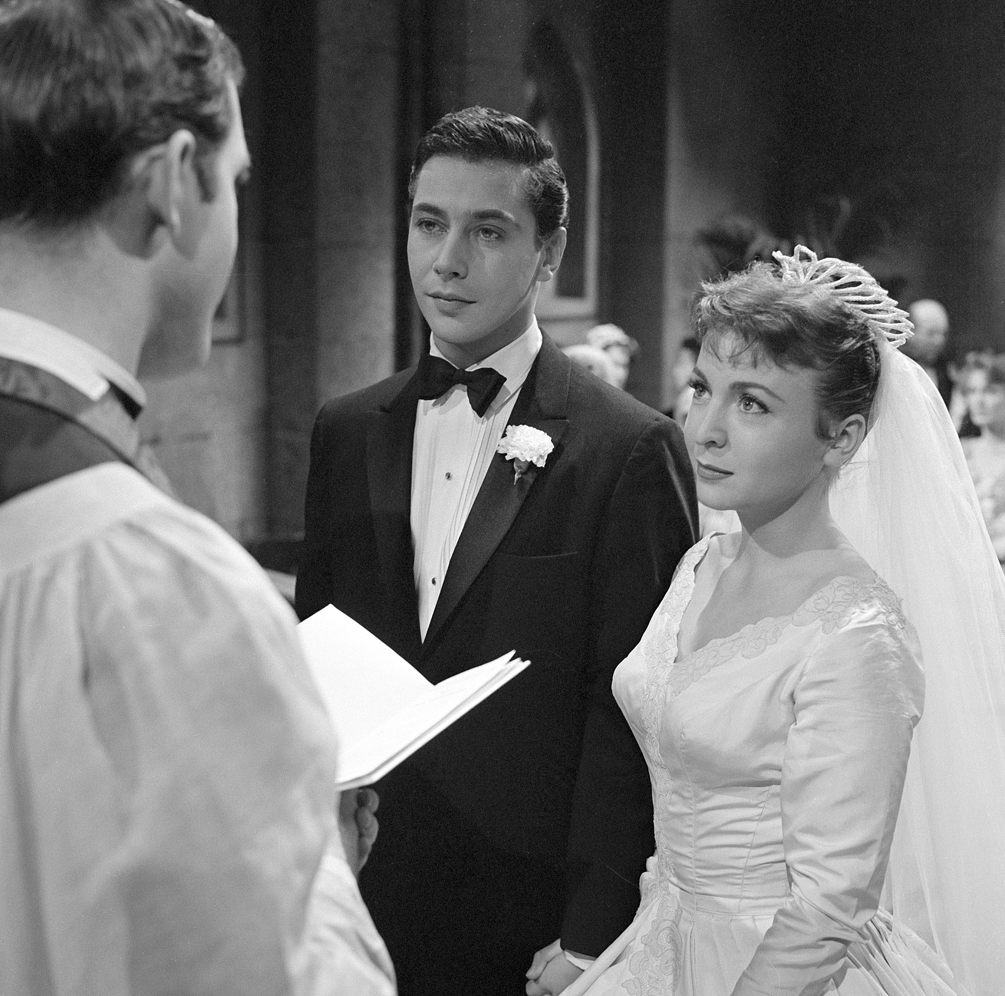 Still of Rosemary Prinz and Mark Rydell in As the World Turns (1956)