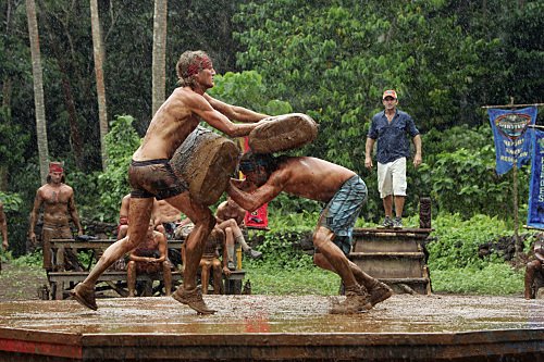 Still of Colby Donaldson, Jerri Manthey, Jeff Probst, Rob Mariano and Tyson Apostol in Survivor (2000)