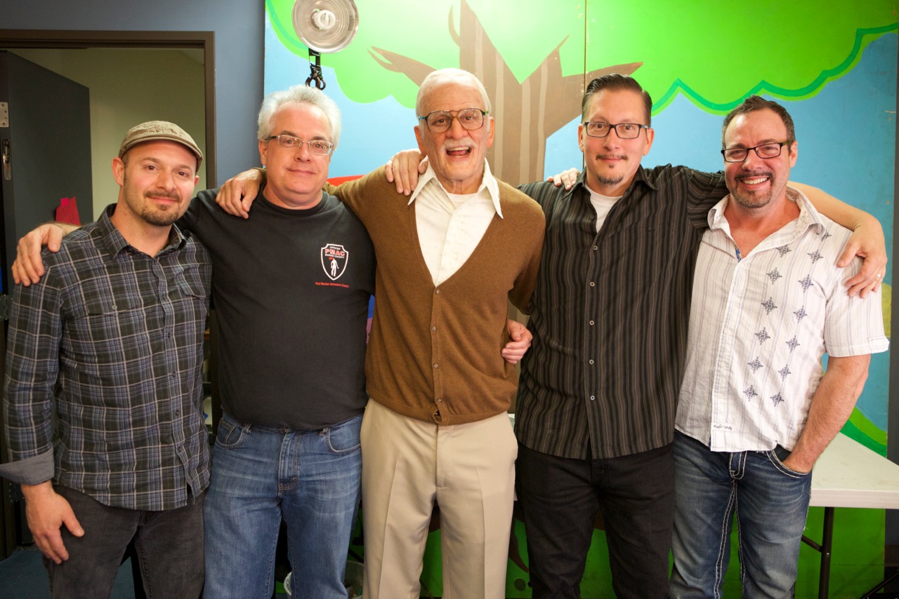 The makeup team from Jackass presents: Bad Grandpa. Jamie Kelman, Bart Mixon, Johnny Knoxville, Stephen Prouty, Will Huff