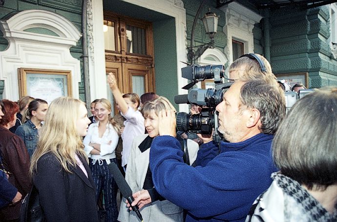 Premier Boris Godunov outside of the Mariinsky Theater in documentary film, SACRED STAGE: THE MARIINSKY THEATER