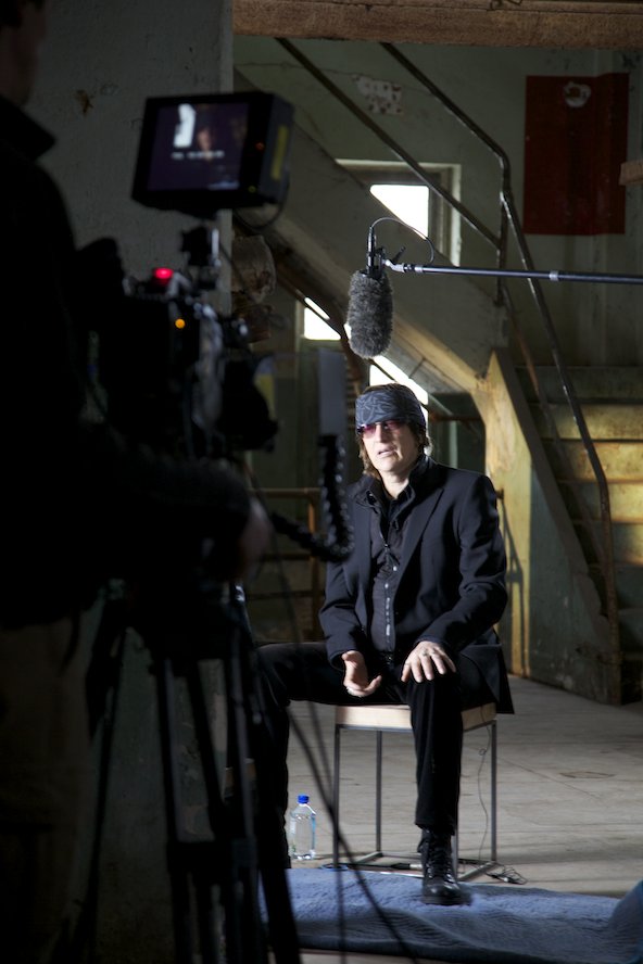 Filming Helnwein in his LA studio for new documentary film, GOTTFRIED HELNWEIN AND THE DREAMING CHILD.