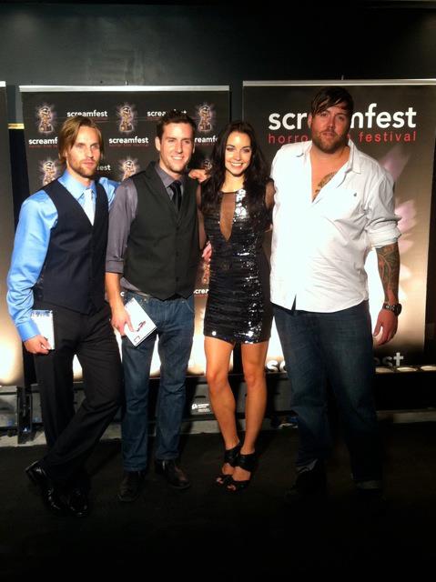 Sean Skene, Daniel Skene, Jenny Pudavick, Scotty Johnson at Screamfest for the premier screening of Wrong Turn 4