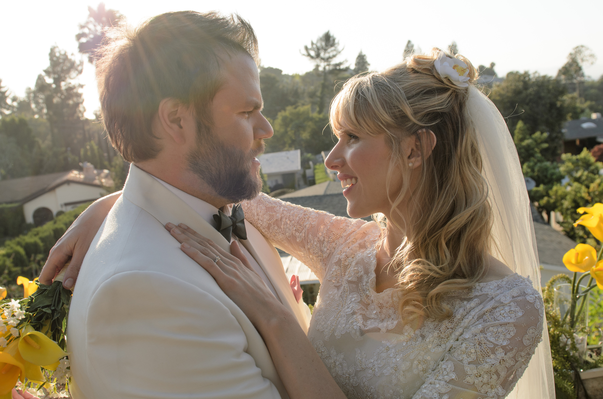 Still of Tyler Labine and Lucy Punch in Someone Marry Barry (2014)