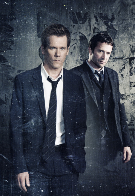 Still of Kevin Bacon and James Purefoy in The Following (2013)