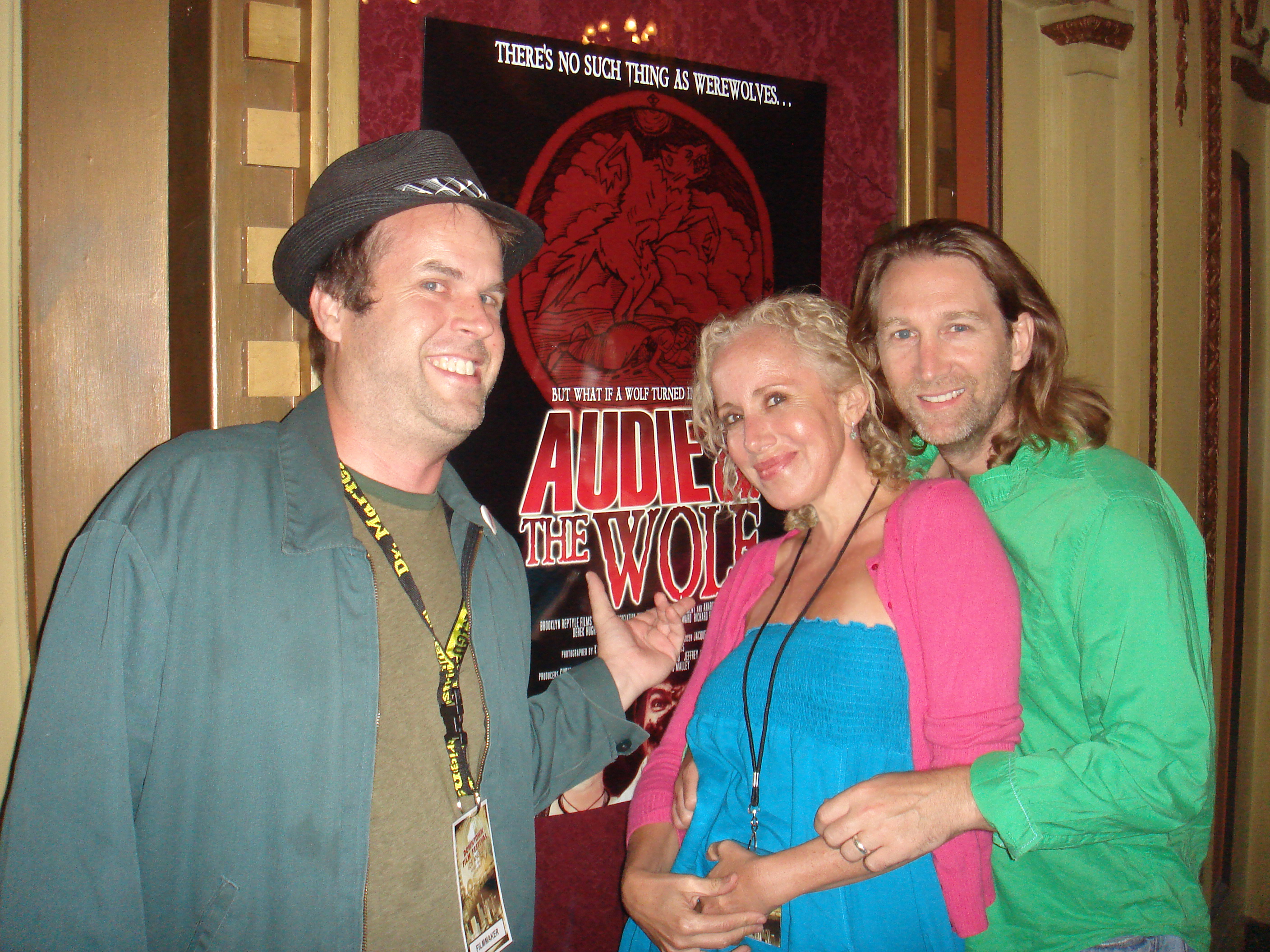 Jeff Orgill, Elana Krausz, and Christo Dimassis at Downtown Film Festival for Audie and the Wolf