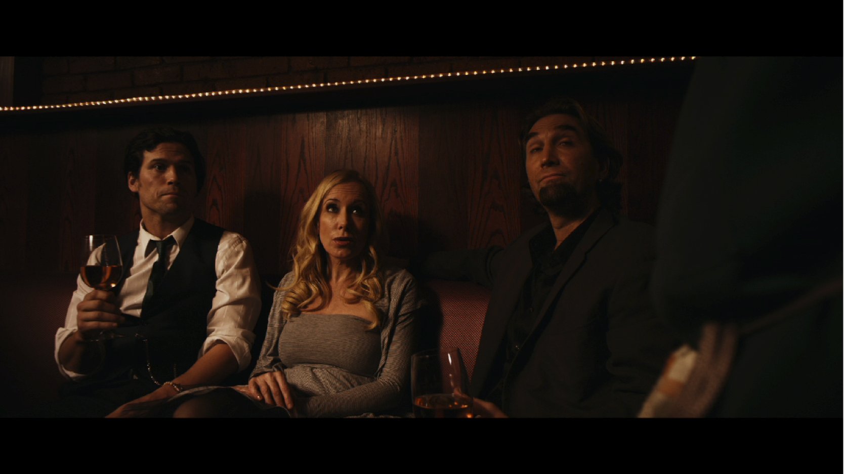 Still of Elana Krausz, Bret Roberts and Christo Dimassis in Carlos Spills the Beans (2012)