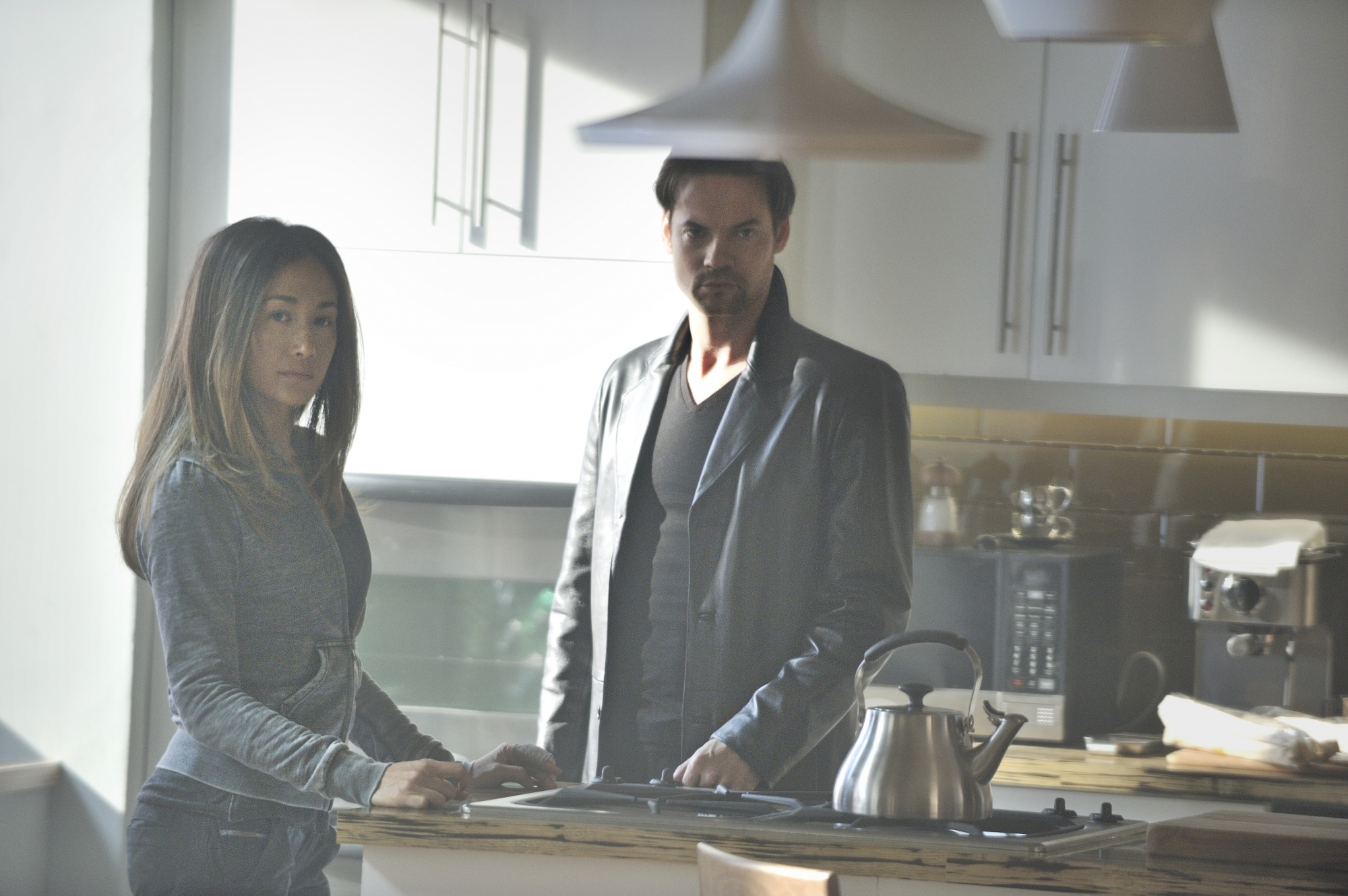 Still of Maggie Q and Shane West in Nikita (2010)