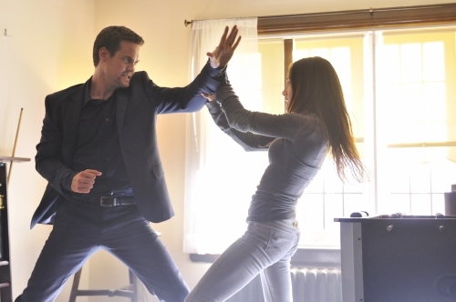 Still of Maggie Q and Shane West in Nikita (2010)