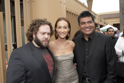 Dan Fogler, George Lopez and Maggie Q at event of Balls of Fury (2007)