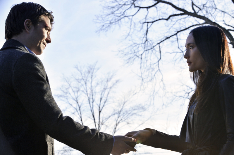 Still of Noah Bean and Maggie Q in Nikita (2010)