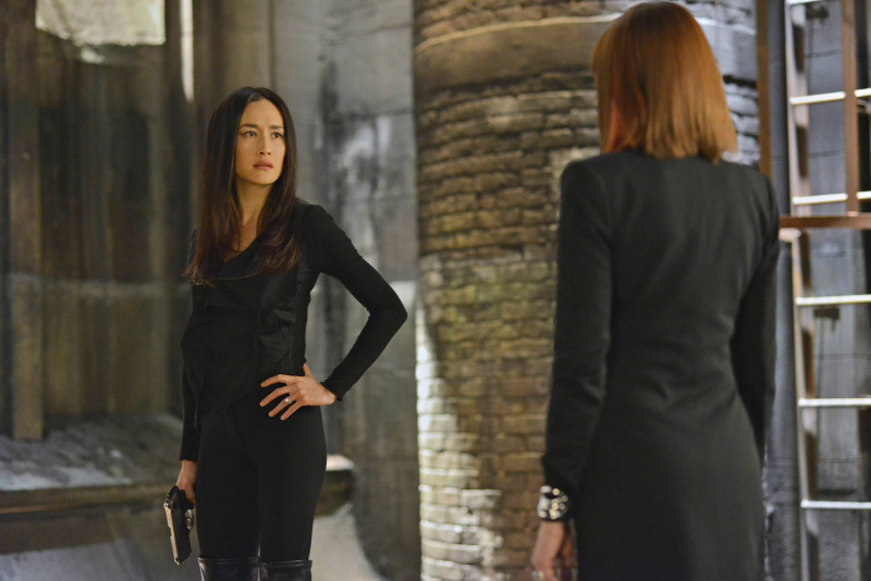 Still of Melinda Clarke and Maggie Q in Nikita (2010)