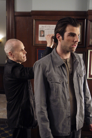 Still of Zeljko Ivanek and Zachary Quinto in Herojai (2006)