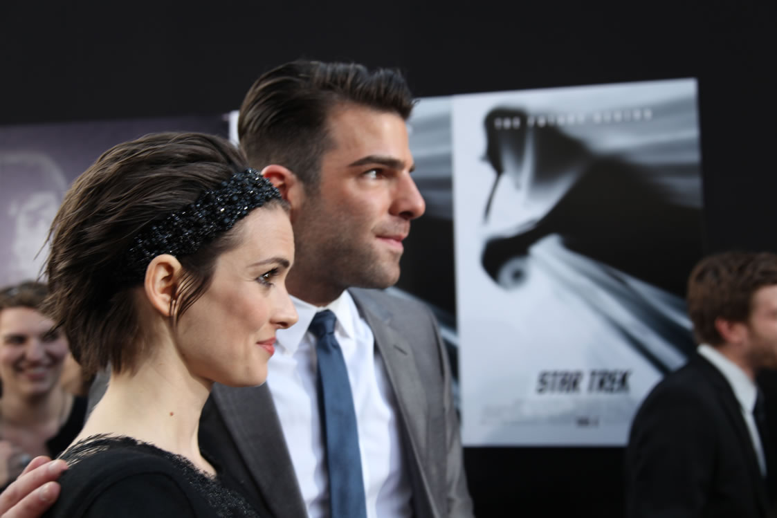 Winona Ryder and Zachary Quinto at the 
