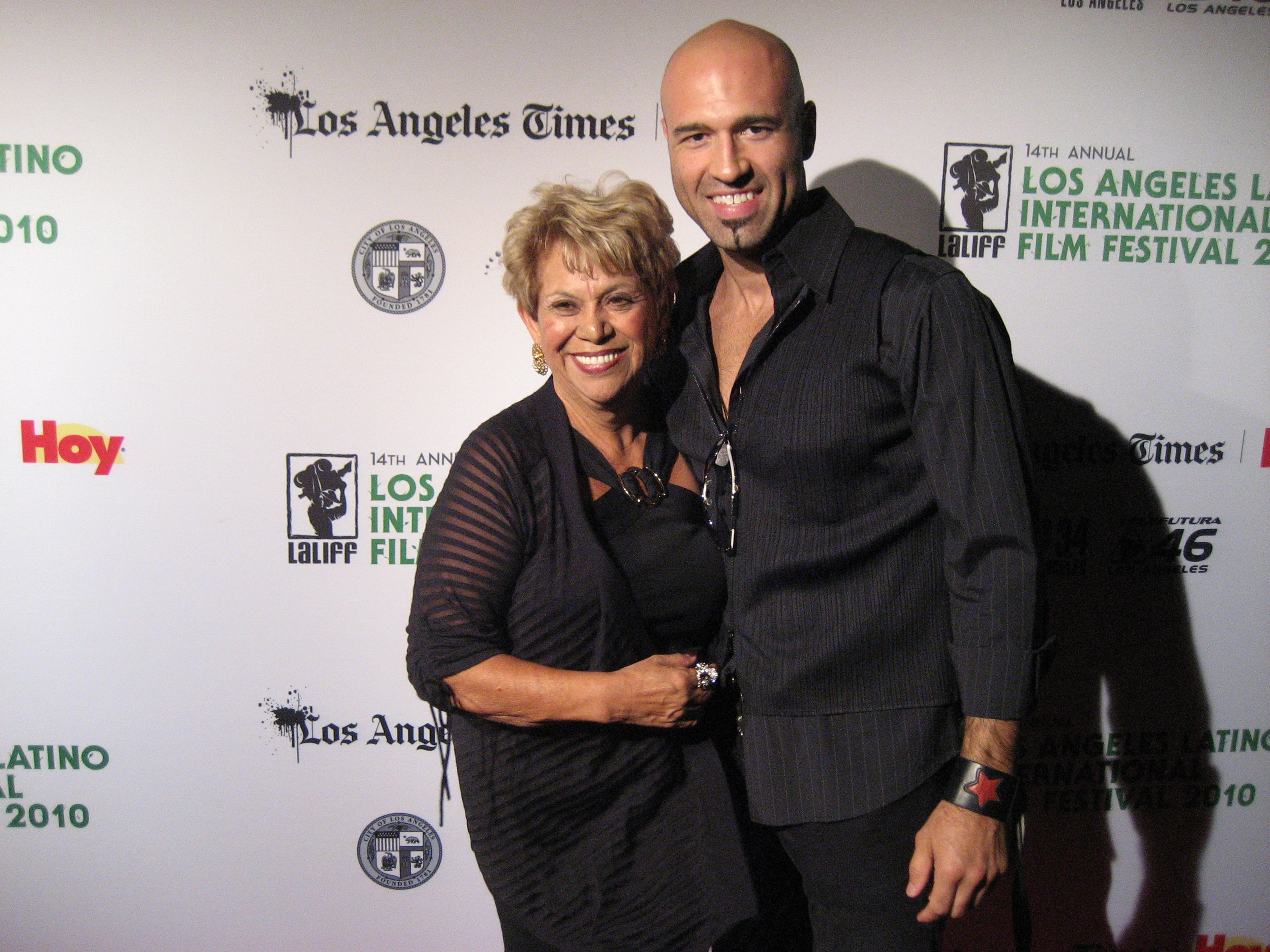Byron Quiros and Lupe Ontiveros on Opening Night of Los Angeles Latino International Film Festival