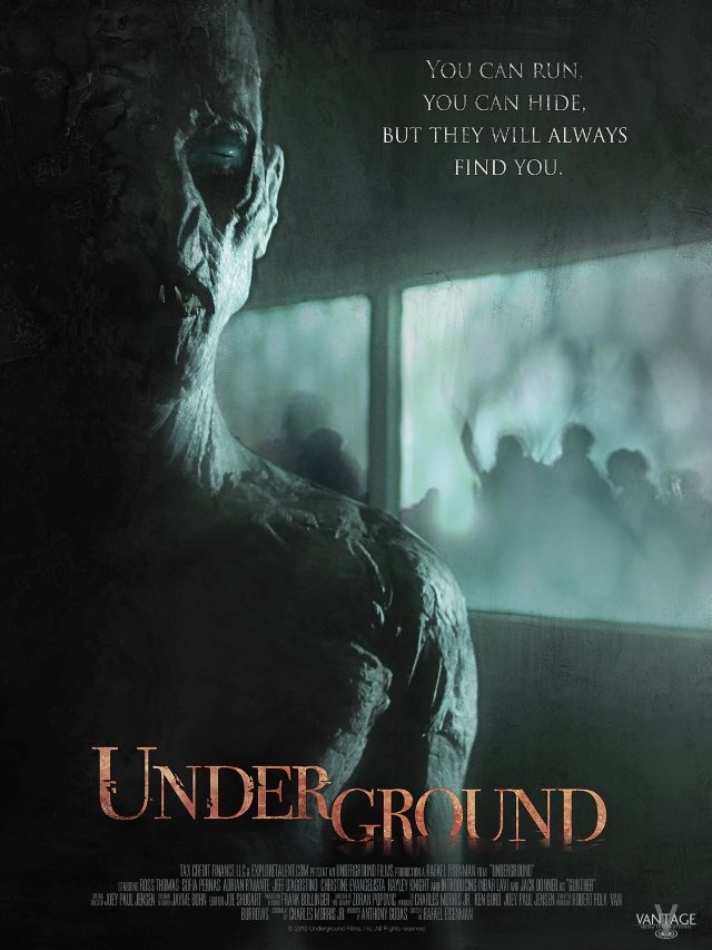 Movie poster for the movie UNDERGROUND starring Adrian R'Mante, Sofia Pernas and Ross Thomas