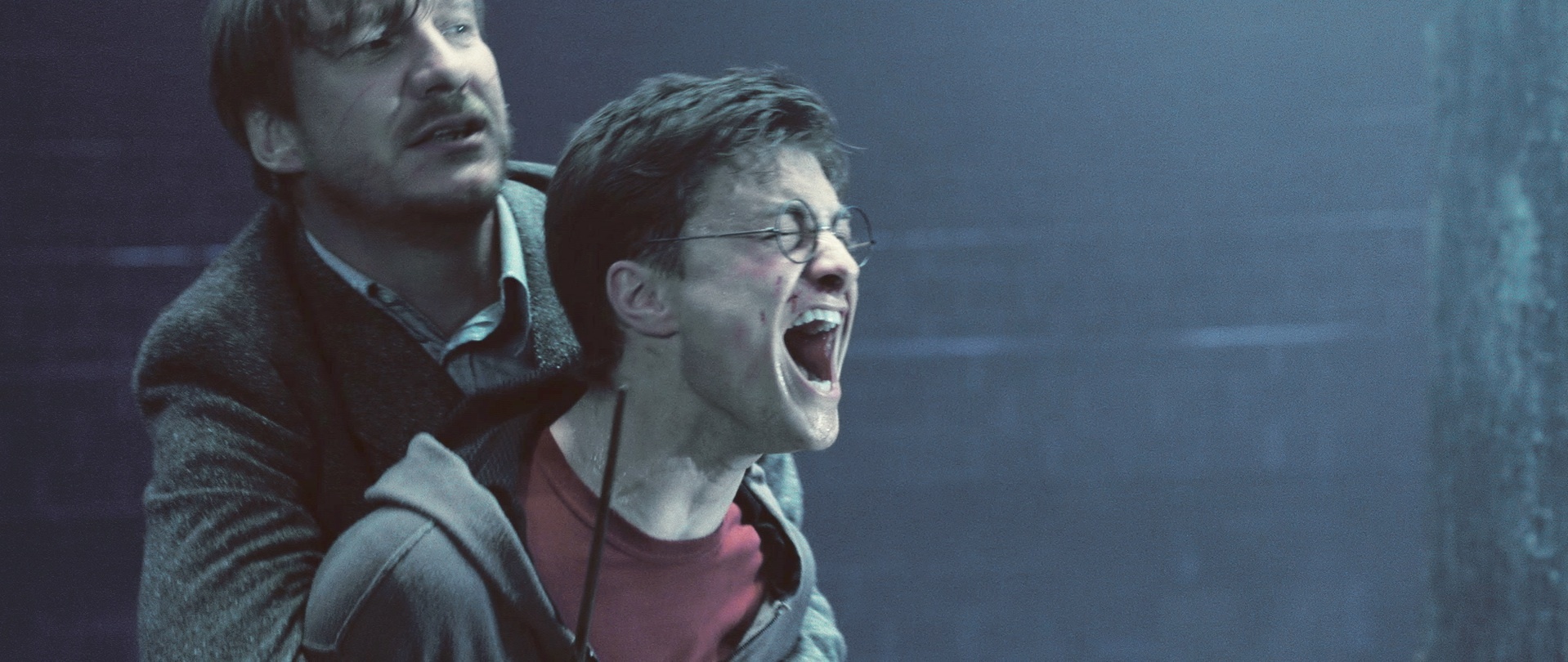 Still of David Thewlis and Daniel Radcliffe in Haris Poteris ir Fenikso brolija (2007)