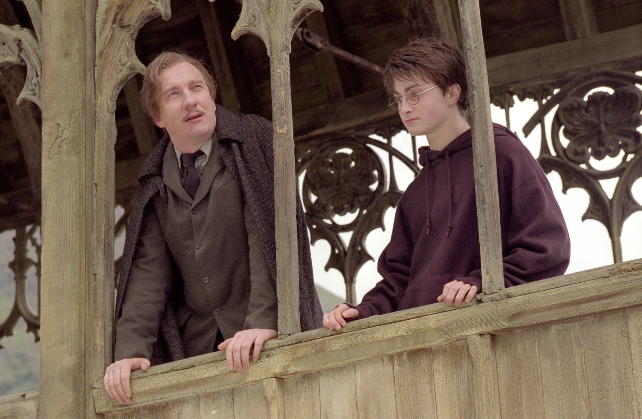 Still of David Thewlis and Daniel Radcliffe in Haris Poteris ir Azkabano kalinys (2004)