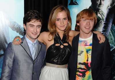 Rupert Grint, Daniel Radcliffe and Emma Watson at event of Haris Poteris ir netikras princas (2009)