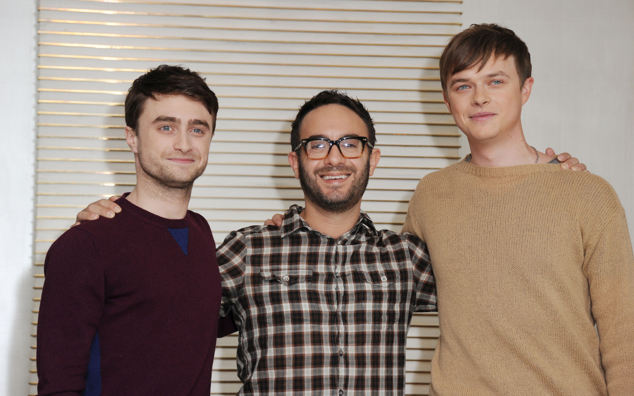 Daniel Radcliffe, John Krokidas and Dane DeHaan at event of Nuzudyk tuos, kuriuos myli (2013)