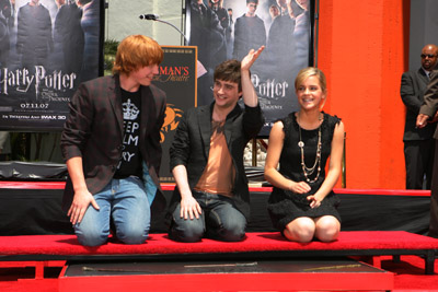 Rupert Grint, Daniel Radcliffe and Emma Watson