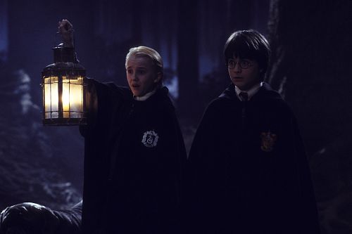 Draco and Harry in the dark forest