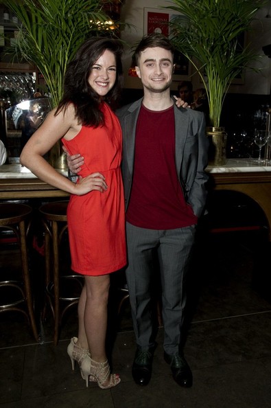 'The Cripple of Inishmaan' press night afterparty at the National Portrait Gallery Cafe in London on June 18, 2013. Here, Sarah Greene and Daniel Radcliffe.