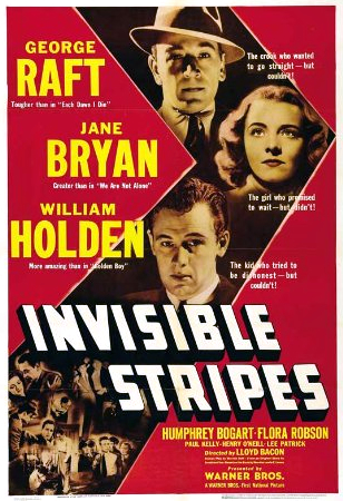 William Holden, Jane Bryan and George Raft in Invisible Stripes (1939)