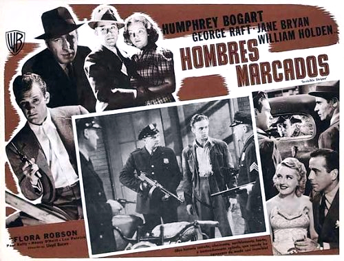 Humphrey Bogart, William Holden, Wade Boteler, Jane Bryan, Cliff Clark, Lee Patrick and George Raft in Invisible Stripes (1939)