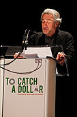 Robert De Niro presenting the film To Catch a Dollar at the premier in New York City