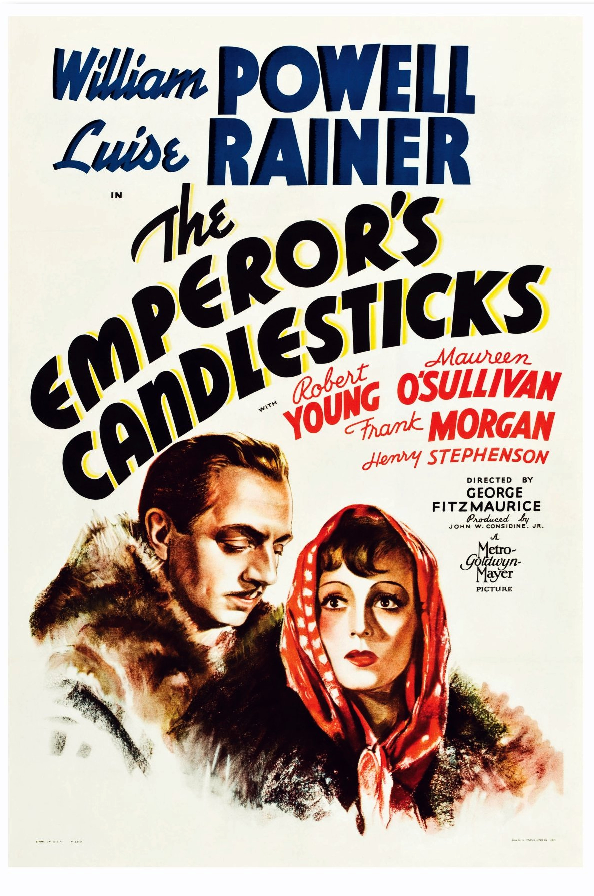 William Powell and Luise Rainer in The Emperor's Candlesticks (1937)
