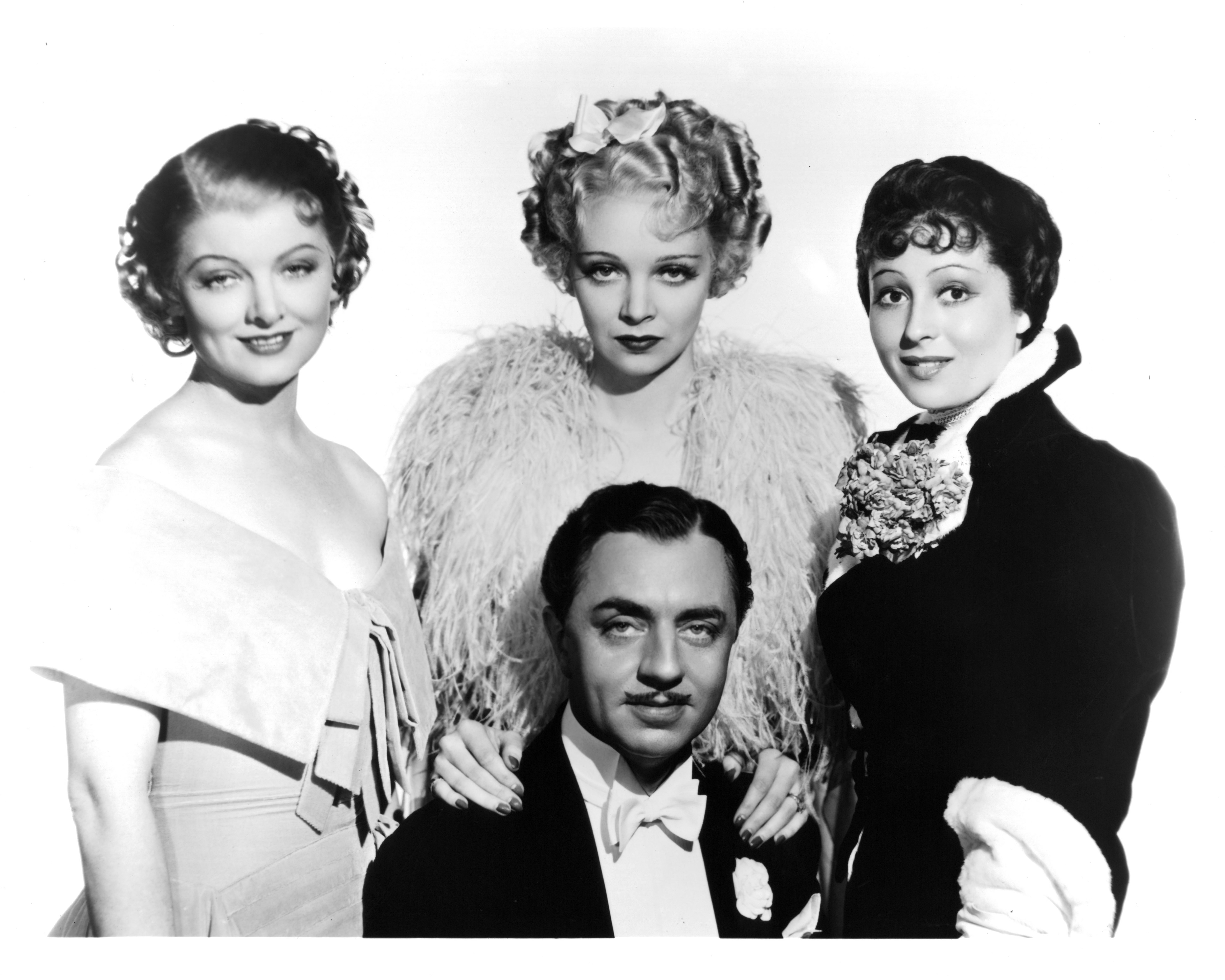Still of Myrna Loy, William Powell, Virginia Bruce and Luise Rainer in The Great Ziegfeld (1936)