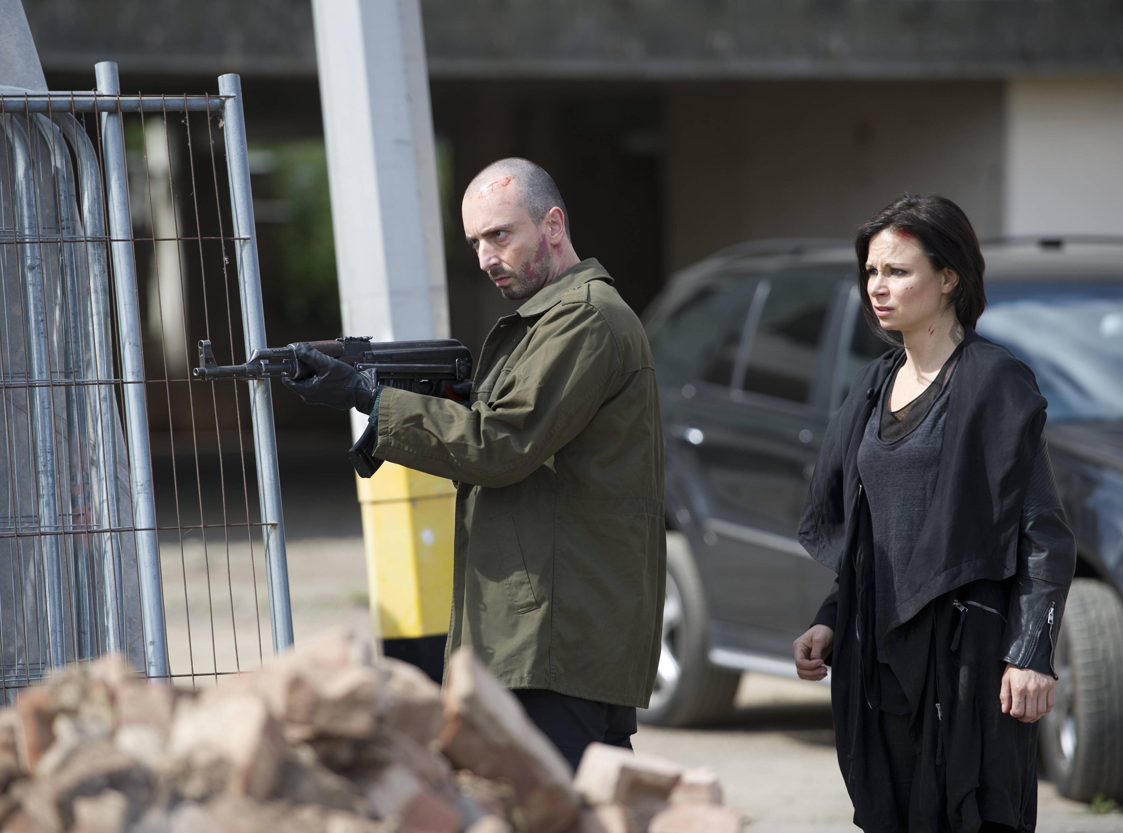Still of Mary Lynn Rajskub and Branko Tomovic in 24: Live Another Day (2014)