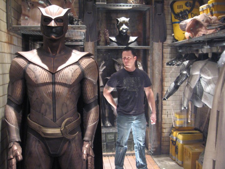 On the set of Watchmen, inside the Owl Chamber. Fred Cervantes and I had just finished setting up.