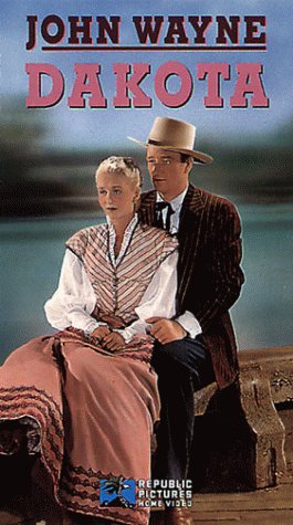 John Wayne and Vera Ralston in Dakota (1945)