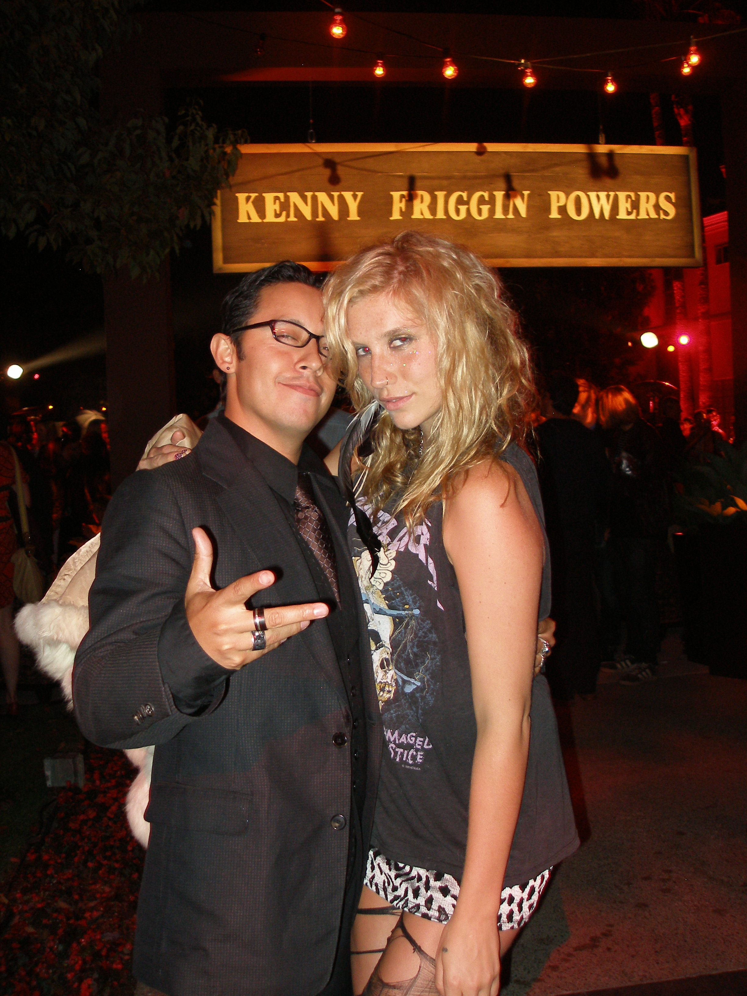 Efren Ramirez and Ke$ha Eastbound and Down, wrap party