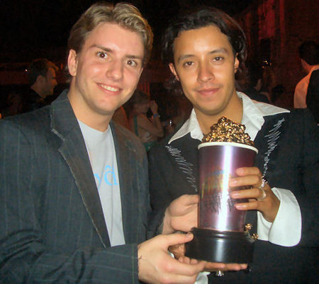 Chris Barrett and Efren Ramirez at the 2005 MTV Movie Awards 