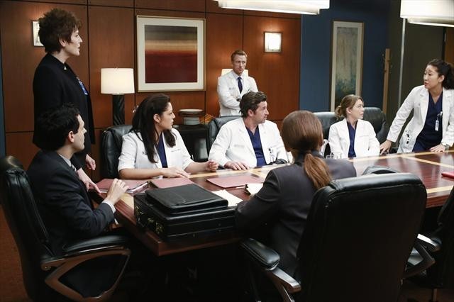 Still of Patrick Dempsey, Meeghan Holaway, Kevin McKidd, Sandra Oh, Ellen Pompeo and Sara Ramirez in Grei anatomija (2005)