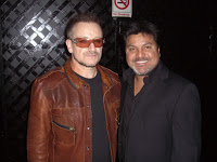 U2 Bono with Daniel Ramos during the Sony Grammy Party in Culver City, Ca.