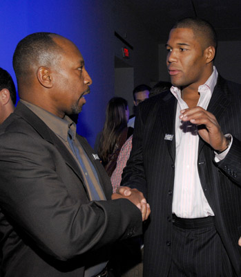Willie Randolph and Michael Strahan