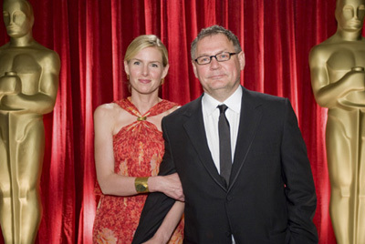 Janusz Kaminski arrives to present at the 81st Annual Academy Awards®, with wife Rebecca Rankin at the Kodak Theatre in Hollywood, CA Sunday, February 22, 2009 airing live on the ABC Television Network.