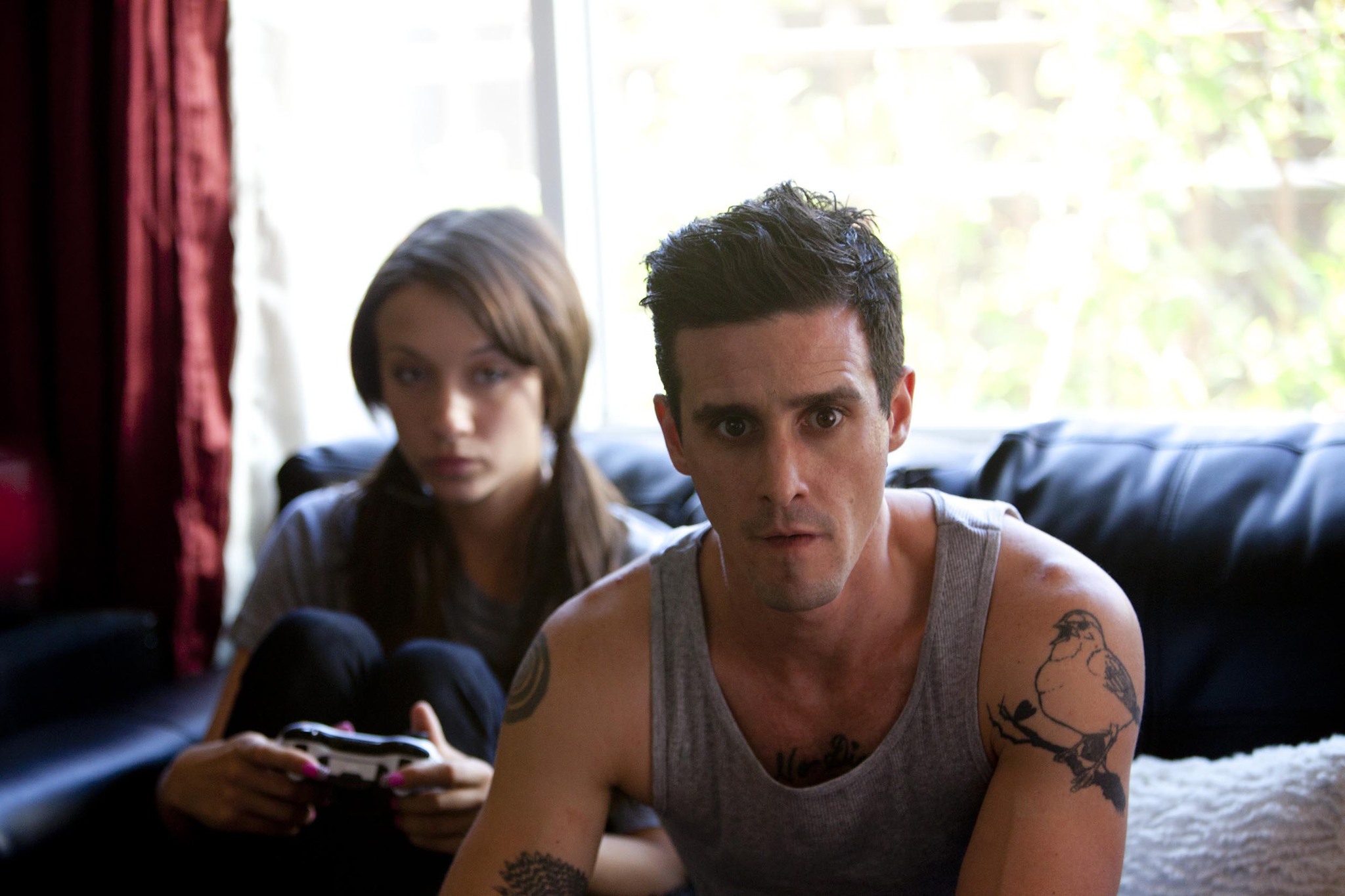 Still of James Ransone and Stella Maeve in Starlet (2012)