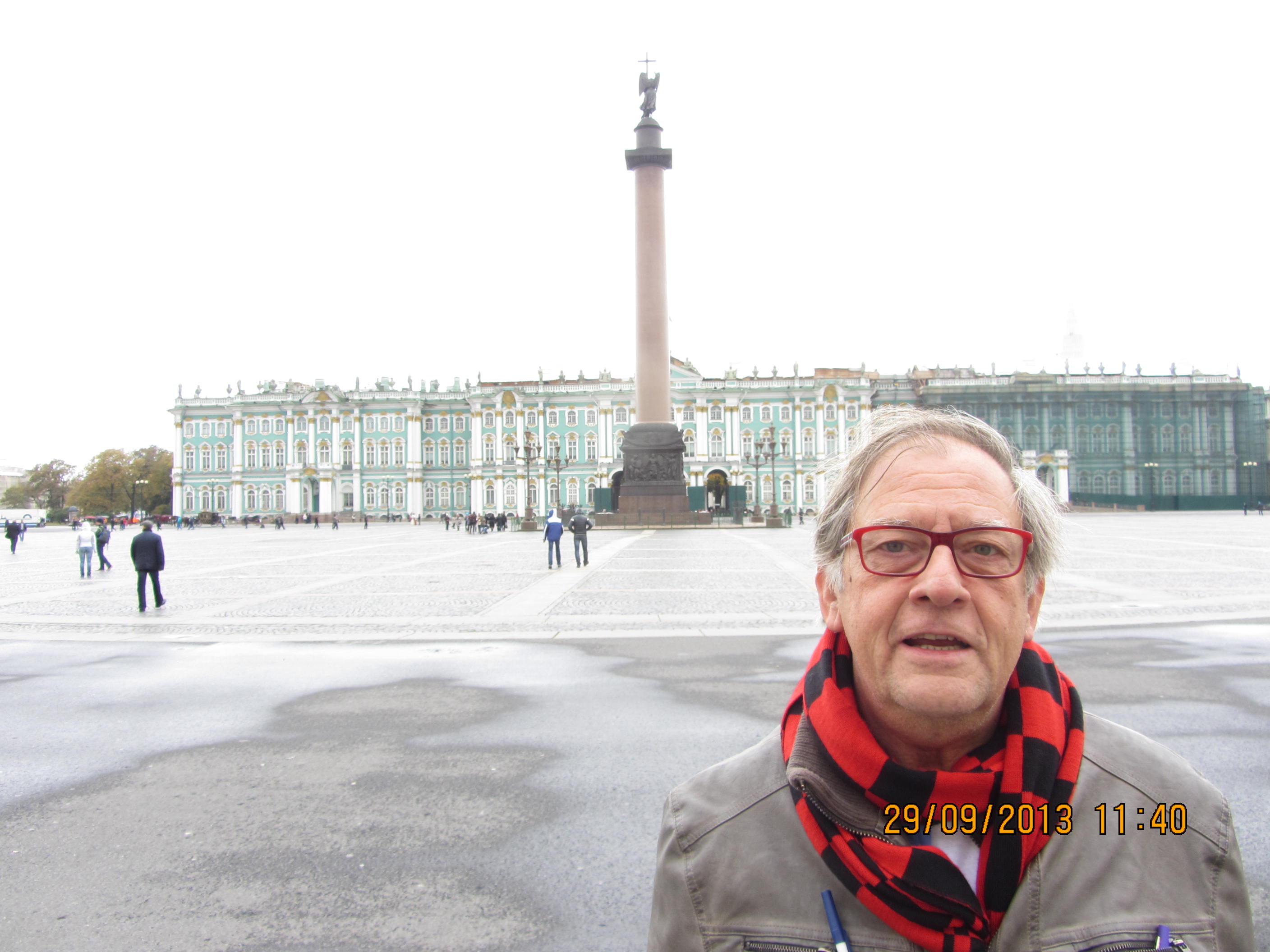 outside the hermitage in St Petersburg