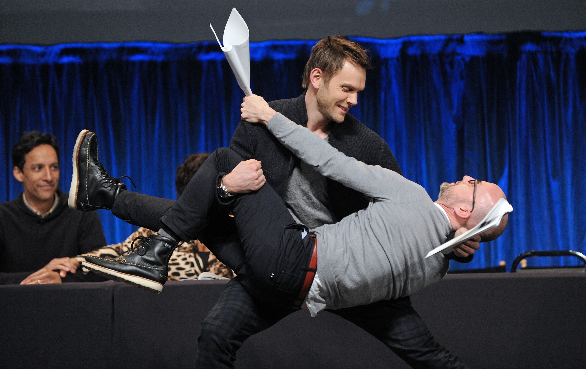 Joel McHale, Jim Rash and Danny Pudi at event of Community (2009)