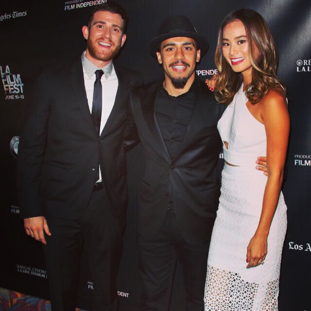Victor Rasuk attends premiere of 'It's Already Tomorrow in Hong Kong' with actors Bryan Greenberg and Jamie Chung on June 12, 2015.