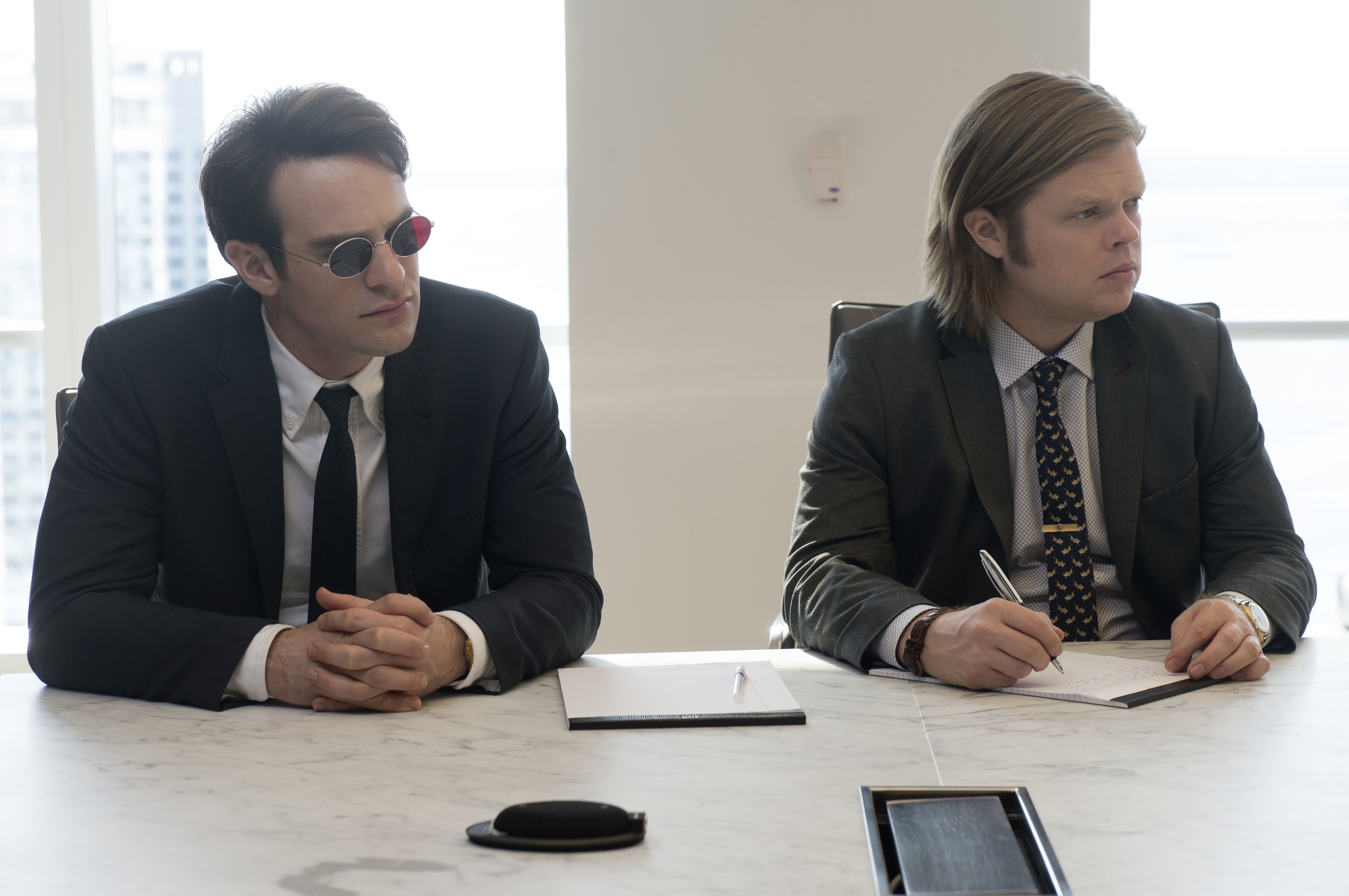 Still of Elden Henson and Charlie Cox in Daredevil (2015)