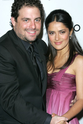 Salma Hayek and Brett Ratner at event of After the Sunset (2004)