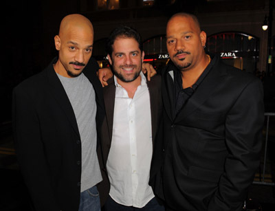 Albert Hughes, Allen Hughes and Brett Ratner at event of Elijaus knyga (2010)